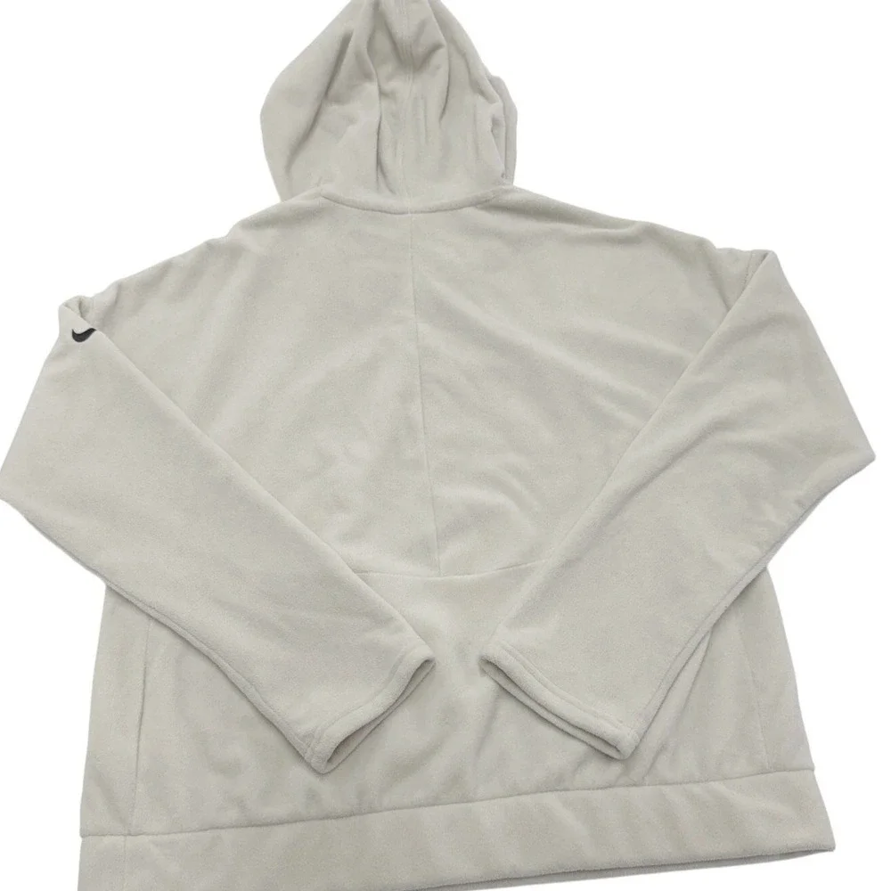 Nike Hoodie Women Medium Cream‎ Fleece CJ5760-008 Pullover Sporty Cozy